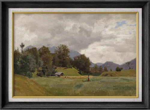 Vista 22 de MUDECOR Claude Monet - Arte artístico enmarcado prémium para pared, camino a través del maíz en Pourville, ilustraciones históricas culturales