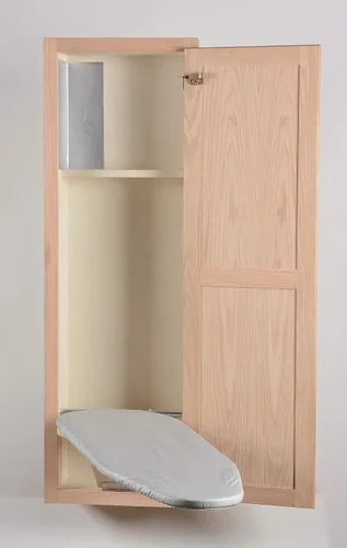 Vista 2 de Hide Away - Tabla de planchar de roble con puerta de coctelera, 47 3/4 pulgadas de largo x 16 pulgadas de ancho x 7 pulgadas de profundidad