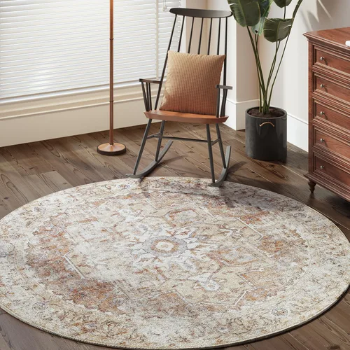 Vista 84 de jinchan Alfombra de Área 2x3 pies Alfombra Vintage de Entrada Lavable Bohemia Tapete Interior para Puerta Medallón Floral Tapete Pequeño para Puerta
