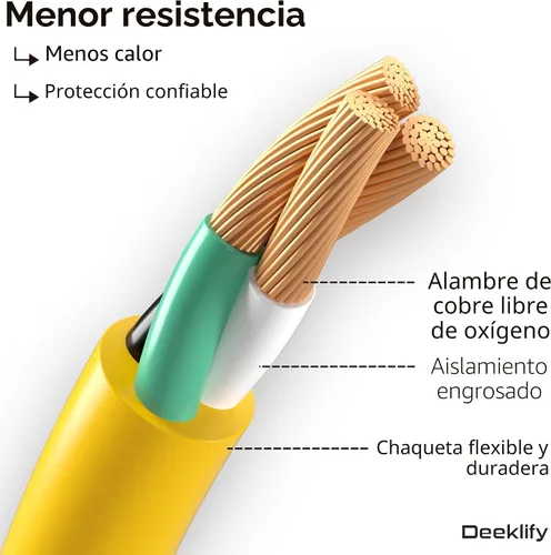 Vista 3 de Cable de extensión resistente de calibre 12 de 50 pies