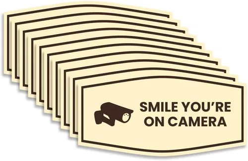 Vista 29 de Fancy Smile You're On Camera Letrero (negro) - Mediano (1 unidad)
