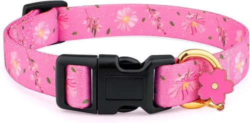 Vista 10 de Collar de perro hecho a mano para perros pequeños, medianos y grandes, verde aguacate con colgante, collares de moda para otoño e invierno (pequeño)