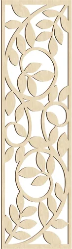 Vista 114 de 9 3/8"W x 24 3/8"H x 1/4"T Utica Decorativo Fretwork Madera Paneles de Pared, Abedul