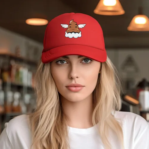 Vista 3 de LIICHEES Cute Angel Poo Baseball Cap for Men Women Adjustable Mesh Back Hat Dad Hat