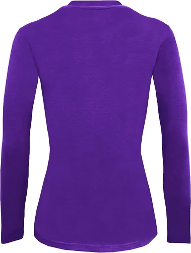 Vista 160 de Natural Uniforms Camiseta Under Scrub para mujer, cuello redondo, manga larga, paquete de 3, paquete múltiple de 3