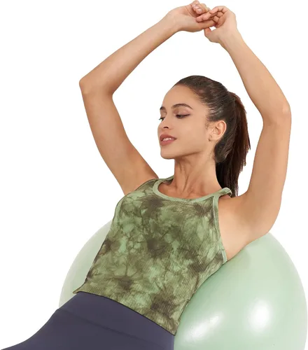 Vista 119 de sphinx cat - Camiseta corta de entrenamiento para mujer, camiseta sin mangas, acanalada, con espalda cruzada y brasier integrado