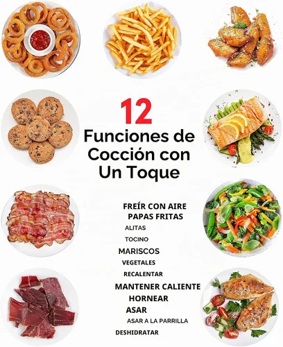 Vista 3 de Gourmia Horno Freidora de Aire con Pantalla Digital de 5 Cuartos, Freidora de Aire Grande, 12 Ajustes Preestablecidos de Cocción Táctiles, Cesta