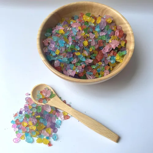 Vista 2 de SweetGlob Old Fashioned - Gemas de caramelo de azúcar de roca medianas, cristales de roca de azúcar (1 libra, sabores surtidos)