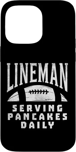Vista 21 de Funda de regalo para iPhone 16 Ofensive Lineman Serving Pancakes Daily Football