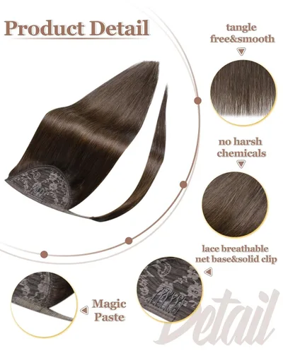 Vista 82 de Hetto . Extensiones de cabello humano rizado con clip, color #1 negro azabache, extensiones de cabello humano ondulado natural para cabeza completa