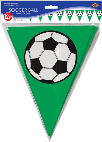 Vista 5 de Beistle Banderín de balón de fútbol, 10 pulgadas por 12 pies