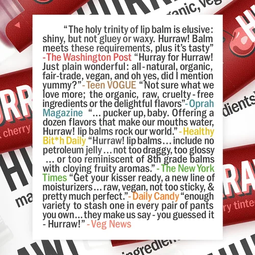 Vista 9 de Hurraw! Bálsamo labial teñido de cereza negra, paquete de 2: (tinte rojo transparente) orgánico, certificado vegano, sin crueldad y sin gluten. Sin