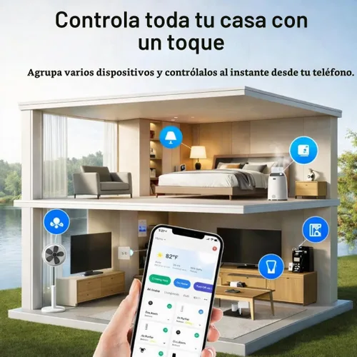 Vista 7 de Enchufe inteligente compacto, funciona con Alexa y Google Assistant, aplicación Smart Life y control de voz, monitoreo de energía, programación