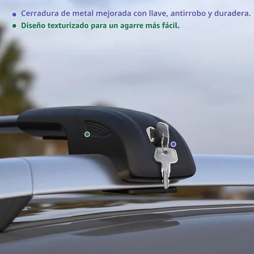 Vista 5 de Barras transversales de techo con cerradura de 300 libras compatibles con VW Atlas 2017-2026