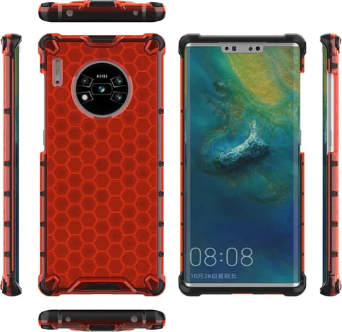 Vista 282 de Pzwoxukhov Funda compatible con Huawei Nova 3i, compatible con Huawei P Smart+ 2018 Honeycomb Anti-Drop Shock-Absorbing Case Negro