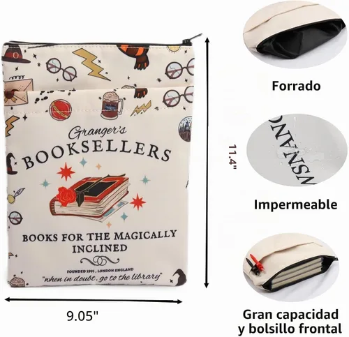 Vista 2 de BLUPARK HP Inspired Book Sleeve HP Potter Regalos Amantes de los libros Fundas de libro para libros de tapa blanda Potter Merch Regalo