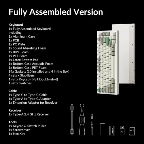 Vista 9 de Keychron Q1 Max RGB QMKVIA Teclado mecánico personalizado, perilla programable de metal completo de 2.4 GHzBluetoothTeclado con cable