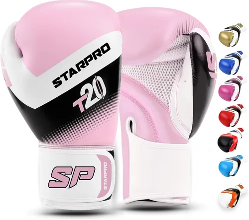 Vista 9 de Starpro Guantes de boxeo con soporte y protección inigualables para la muñeca, entrenamiento, muay thai, hombres y mujeres, varios colores y tamaños