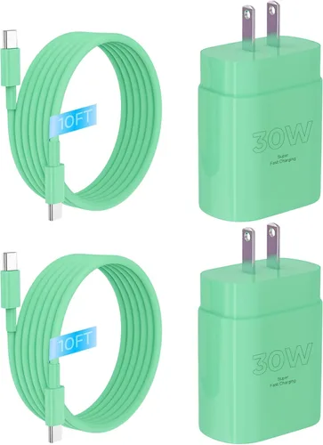 Vista 12 de Cargador para iPhone 17 16 15 cable de carga rápida de 10 pies, bloque de cargador USB C de 30 W para i Phone 15 16 16e 17 Air Plus Pro Max/iPad