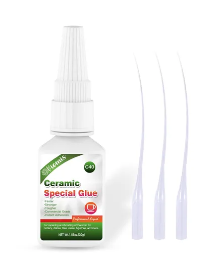Vista 19 de 20g de pegamento cerámico, super pegamento cerámico instantáneo para reparación de porcelana y cerámica, secado rápido Resistente al calor