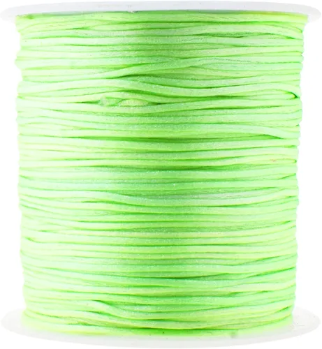 Vista 14 de Mandala Crafts Cordón de satén de cola de rattail de 0.02 in para nudos chinos de macramé