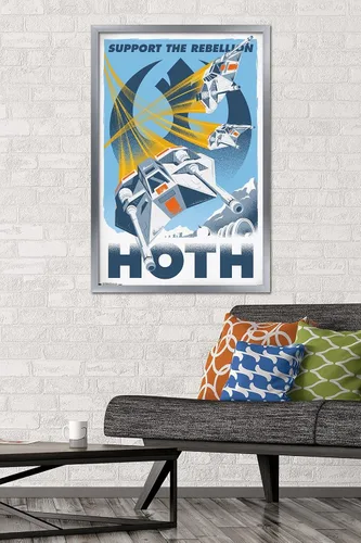 Vista 2 de Trends International Póster de pared de Star Wars-Hoth de 24 x 36 pulgadas, 25.8 x 37.8 x 1 pulgadas, multicolor