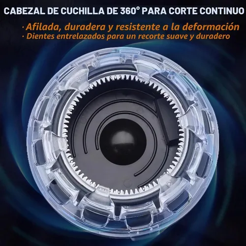 Vista 4 de Cortapelos para hombres, kit de corte de pelo eléctrico inalámbrico, profesional, impermeable, automático, recortador de pelo circular con pantalla