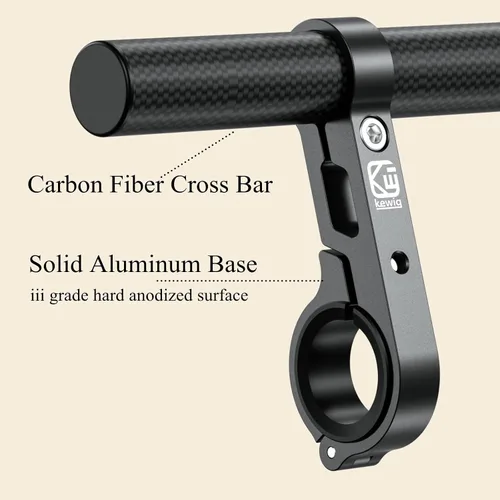 Vista 5 de BRCOVAN Extensor de Manillar de Fibra de Carbono de 9.45'' de Largo con Base de Montaje de Abrazadera de Aleación de Aluminio Compatible