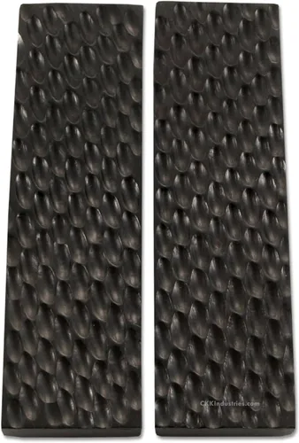 Vista 7 de Báscula de mango de cuerno de búfalo (corteza) - (Amber/Black) - (3.50 x 1.125 x 0.187)