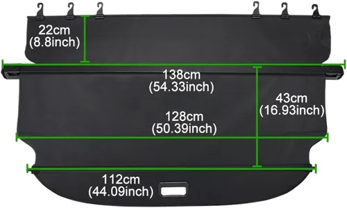 Vista 6 de Trasero retráctil para maletero de carga compatible con RAV4 2014-2019 sin hueco, color negro