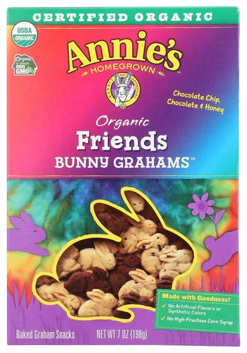 Vista 151 de Annie's Organic Chocolate Bunny Graham Snacks, 7.5 onzas