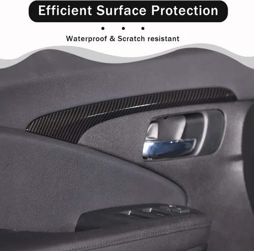 Vista 3 de 2 piezas de tira decorativa interior para puerta delantera para Honda Pilot 2016 2017 2018 2019 2020 2021 2022, protector de pegatina para panel