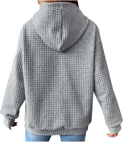 Vista 3 de SHAOBGE Sudaderas con capucha de gran tamaño para mujer, sudaderas con capucha para entrenamiento, suéteres casuales y cómodos trajes de moda
