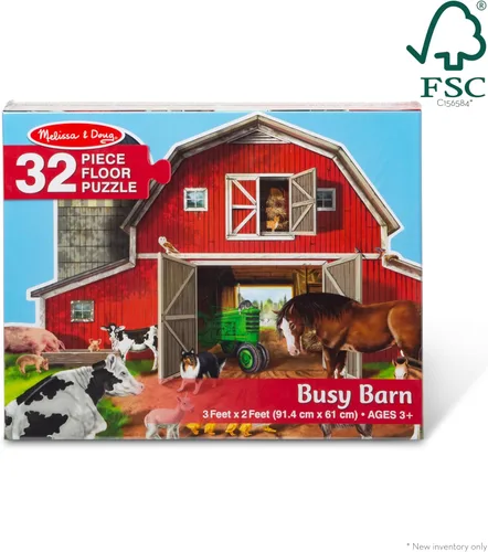 Vista 6 de Melissa & Doug - Rompecabezas de suelo con forma de granero