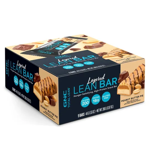 Vista 5 de GNC Total Lean Bar Barra de comida con alto contenido de proteínas y satisfying con hambre Yogur de arándanos 5 barras