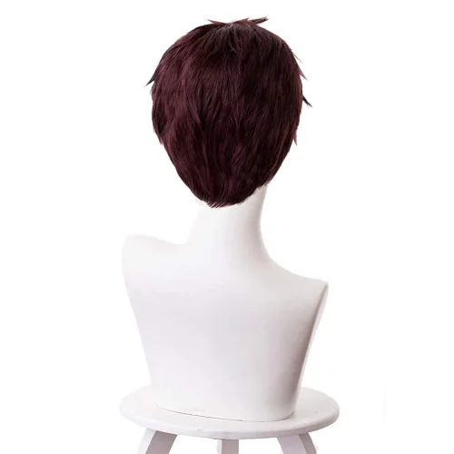 Vista 4 de XiongXiongLe Peluca de Halloween, cosplay, anime, My Hero Academia, Overhaul Cos, juego de rol, sintético marrón, pelucas de pelo corto en capas
