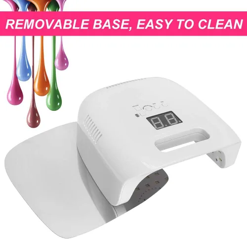 Vista 8 de Lámpara de secado de uñas de 60 W, lámpara LED UV para uñas, sensor de uñas de curado, pantalla LCD, herramientas de uñas para curado para lámparas