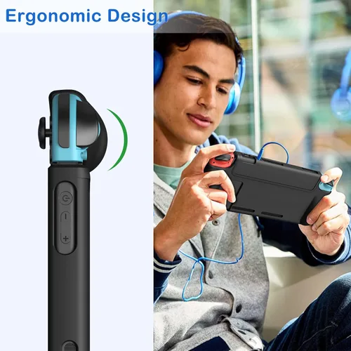 Vista 5 de Fintie Funda para Nintendo Switch - Funda con tapa segura para pantalla Carcasa protectora delgada de TPU suave con cubierta frontal desmontable