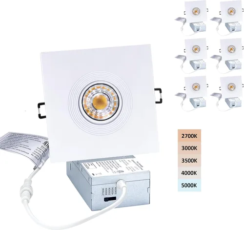 Vista 9 de POPANU Foco giratorio de cardán empotrado sin canless de 5 CCT de 3 pulgadas, lámpara de techo de globo ocular de 3 pulgadas, luces empotrables