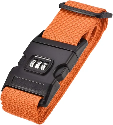 Vista 8 de uxcell Correa de equipaje para maleta con hebilla, cerradura de combinación, accesorio de embalaje de viaje de PP ajustable de 0.8 x 2.0 in, azul