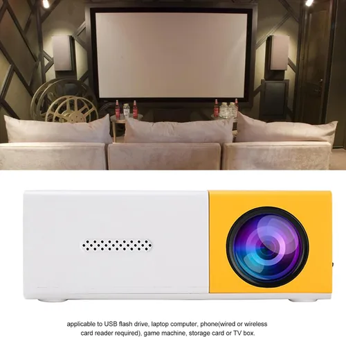 Vista 3 de Mini proyector de bolsillo LCD 1080P 1920x1080 multimedia teatro video proyector de película con AV VGA USB para oficina teléfono hogar TV Box