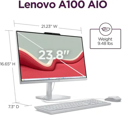 Vista 9 de Lenovo IdeaCentre 24" todo en uno, 16 GB de RAM, 1 TB de almacenamiento