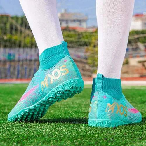 Vista 7 de Niber botines de fútbol para hombres y niños para césped para exteriores e interiores para deportes correr caminar zapatos deportivos