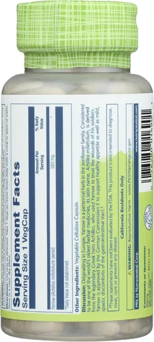 Vista 4 de Solaray Milenrama 320 mg, antena entera, apetito herbario y función gastrointestinal y apoyo de comodidad, verificado por laboratorio, garantía
