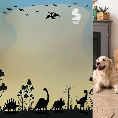 Vista 10 de Película colorida para ventana, película de privacidad, juego de estructura de construcción para niños preescolares con bloques, calcomanías