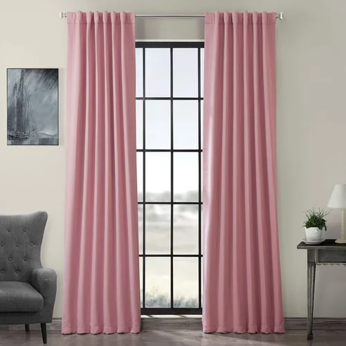 Vista 12 de HPD Half Price Drapes BOCH-171113-84, cortinas sólidas para oscurecer habitación (1 panel), 50 x 84 pulgadas, color beige alabastro