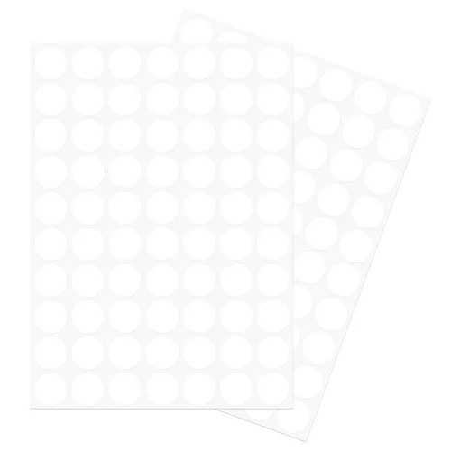 Vista 25 de uxcell 1 Hoja/140 Piezas de Pegatinas para Cubrir Agujeros de Tornillo, 12 mm de Diámetro, PVC Autoadhesivas, Tapas a Prueba de Polvo para Muebles