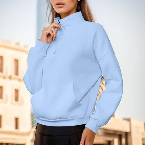 Vista 2 de SNKSDGM Sudadera casual de manga larga con cuello redondo para mujer, ropa de otoño 2023