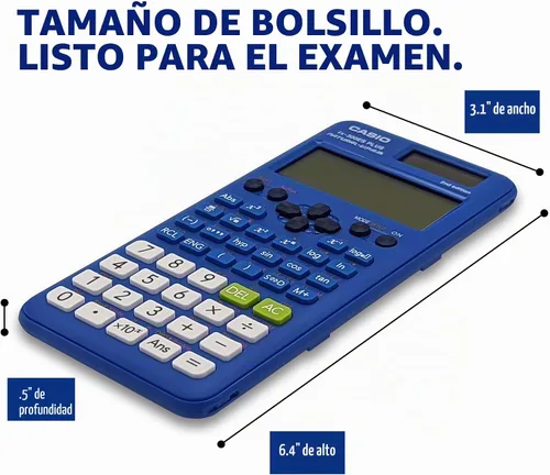 Vista 6 de Casio fx-300ES Plus 2ª Edición – Calculadora científica estándar 262 funciones, pantalla Natural Textbook Display℠ Ideal para matemáticas de Azul