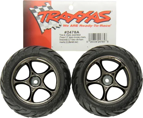 Vista 2 de Traxxas Neumáticos y ruedas 2478A, Bandit Rear, 2 piezas, paquete de 28